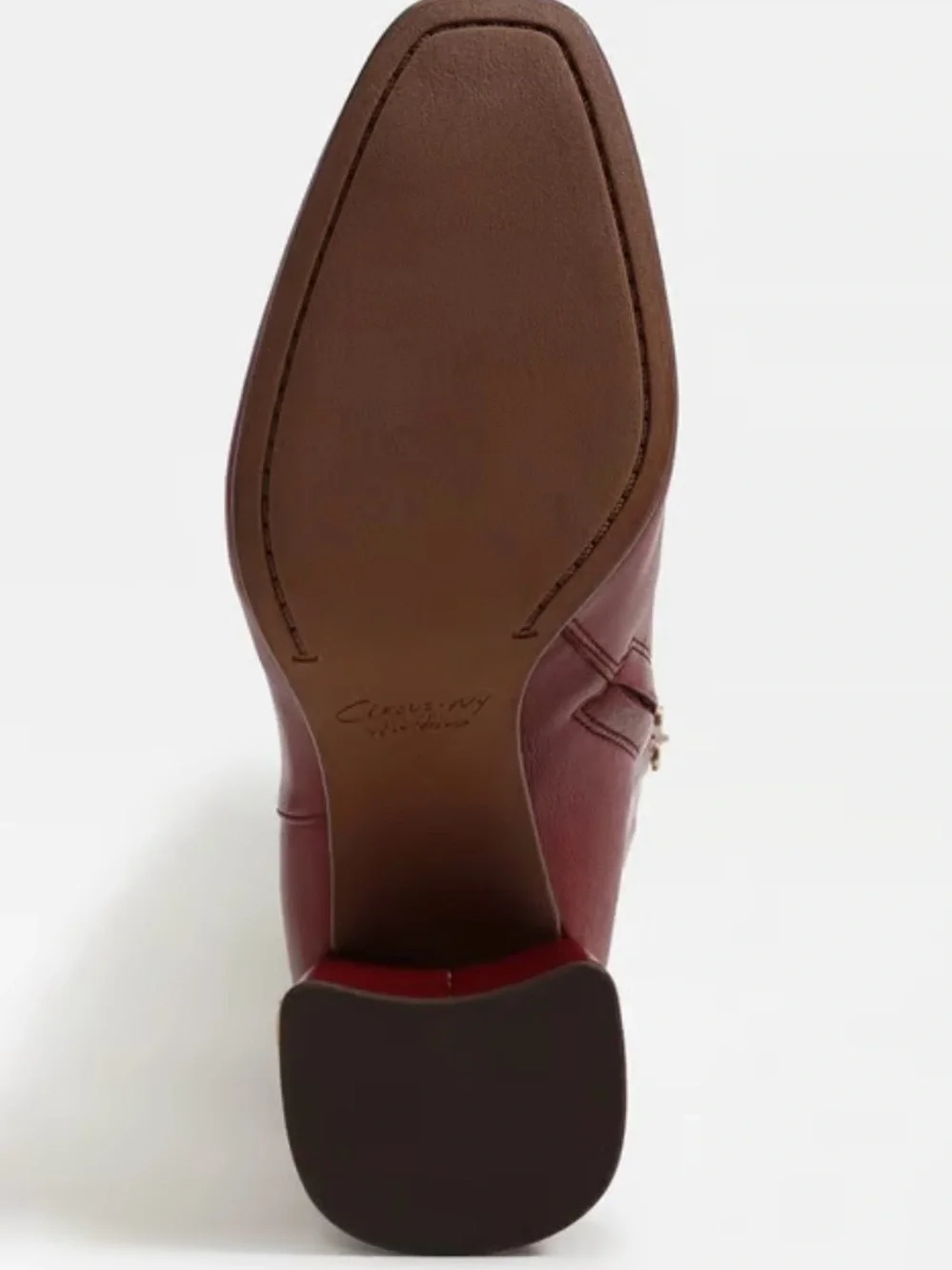 Circus NY by Sam Edelman Tall Dark Cherry Leather Block-Heel Boots - Picture 7 of 8